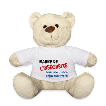 Marre de l'insécurité - Nounours - blanc - Devant