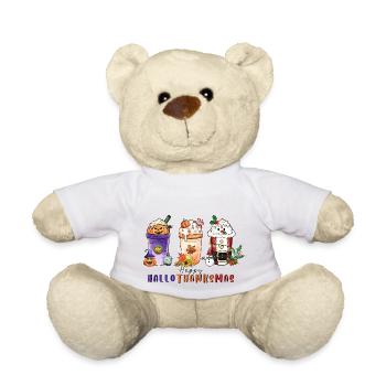 Happy Hallothanksmas - Nounours - blanc - Devant