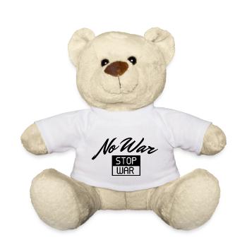 No War Stop War - Teddy Bear - white - Front