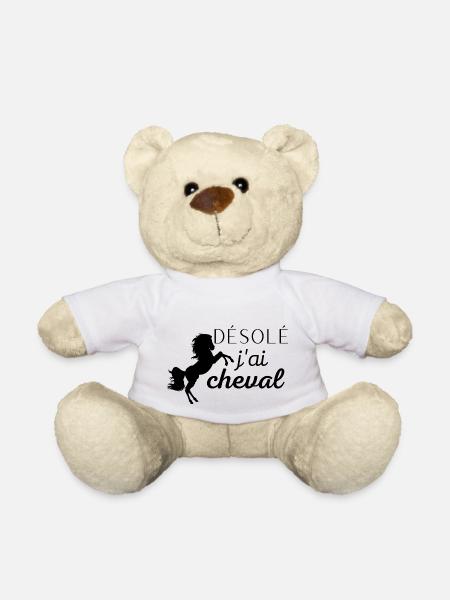 Cheval - Nounours - blanc