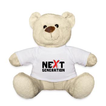 Next Generation X Letters / X Symbol - Teddy Bear - white - Front
