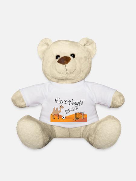 Football 2022 Fussball 2022 Weltmeisterschaft - Teddy - Weiß
