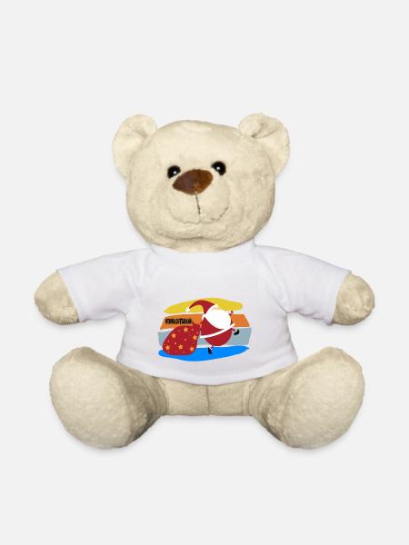 Weihnachtsmann - Teddy - Weiß
