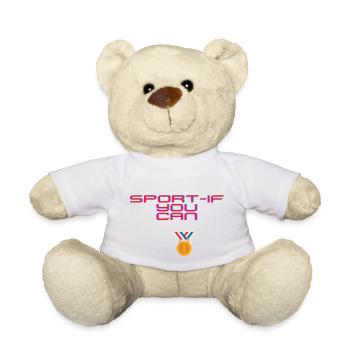 SPORT-IF YOU CAN - Teddy Bear - white - Front