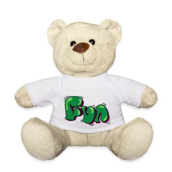 Fun - police de bande dessinée amusante - Nounours - blanc - Devant