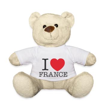 Ich liebe Frankreich | Ich liebe Französisch | I Herz Frankreich - Teddy - Weiß - Vorne