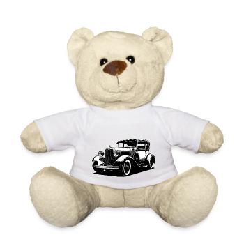Motif de voiture classique - Nounours - blanc - Devant