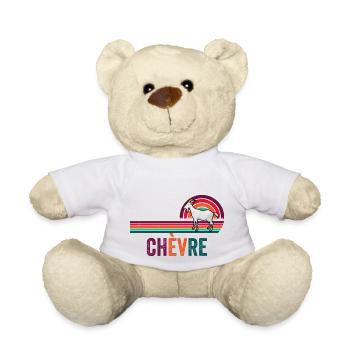 Chèvre rétro vintage cadeau agriculteur - Nounours - blanc - Devant