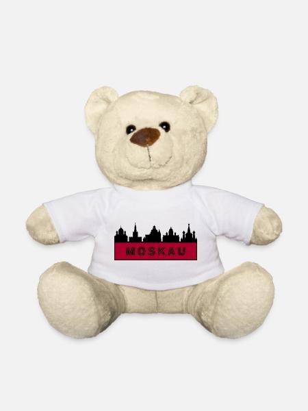 City of Moscow - Russia - Teddy Bear - white