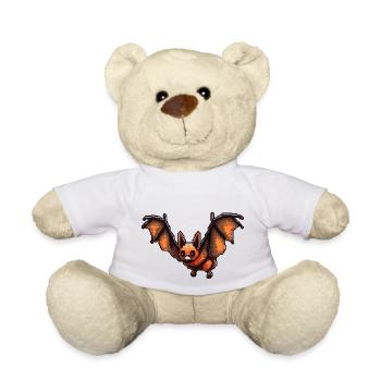 Flying fox in retro gaming style of the 90s - Teddy Bear - white - Front