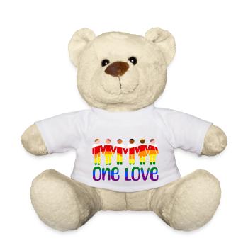 One love rainbow pride outfit - Teddy - Weiß - Vorne