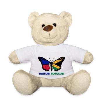 Haïti Haïtien Jamaïque Combinaison I Cadeau - Nounours - blanc - Devant