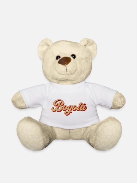 Bogotá Retro Script Schriftzug - Teddy - Weiß
