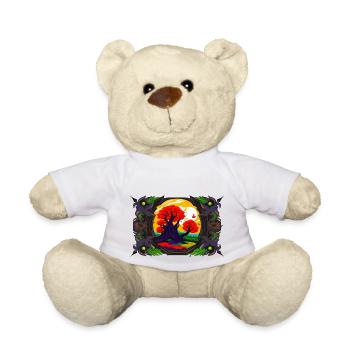 Framed fall - Teddy Bear - white - Front
