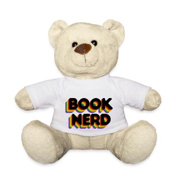 Book Nerd, Literary Gift - Teddy Bear - white - Front