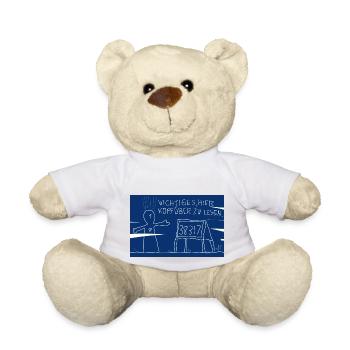 LIEBE. Kopfüber gelesen. - Teddy - Weiß - Vorne