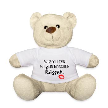 Wir sollten mal ein bisschen küssen - Teddy - Weiß - Vorne