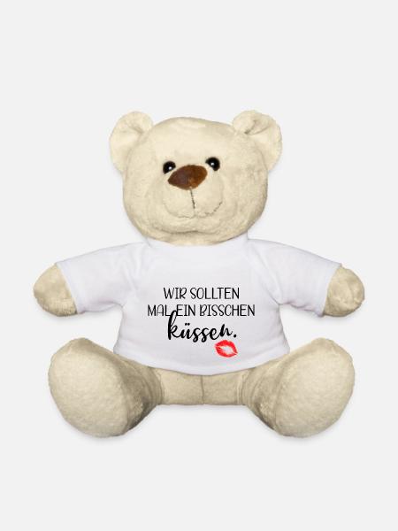 Wir sollten mal ein bisschen küssen - Teddy - Weiß