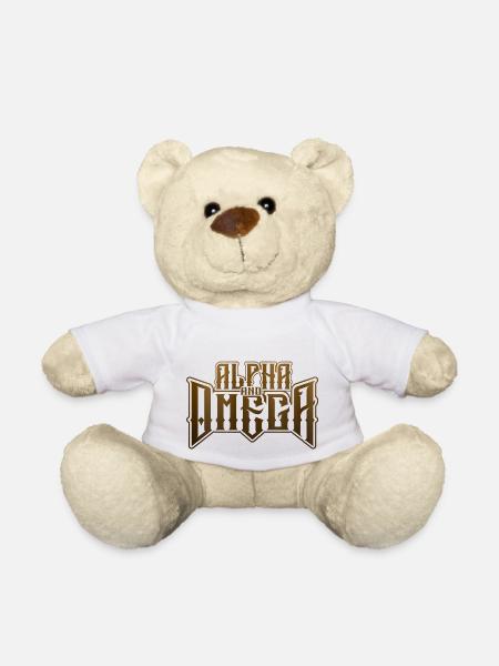 Je suis Alpha et Oméga Jésus-Christ Espérance Bible Foi - Nounours - blanc