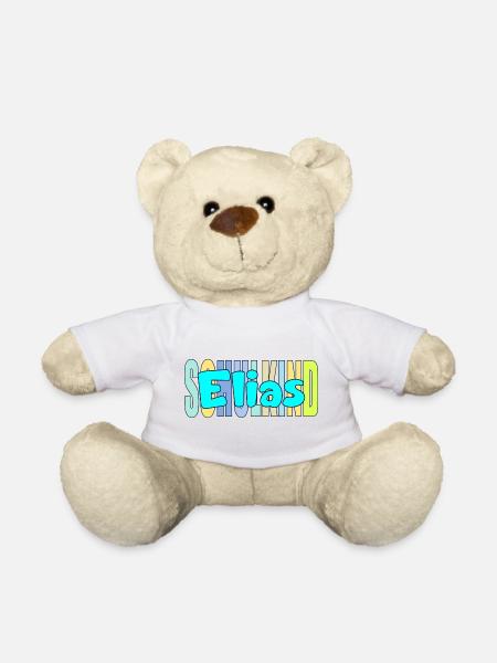 SCHULKIND ELIAS EINSCHULUNG - Teddy - Weiß