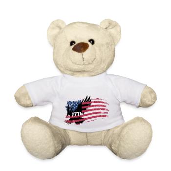 America 1776, Liberty, Justice and Unity, - Teddy Bear - white - Front