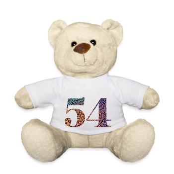 54e anniversaire léopard - Nounours - blanc - Devant