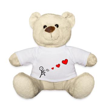 Je t’offre des coeurs - Nounours - blanc - Devant