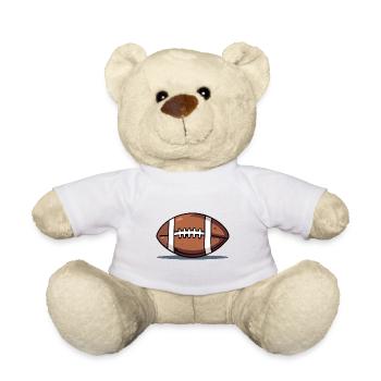 Football américain Peau de porc USA Sports - Nounours - blanc - Devant