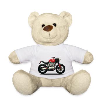 Motorcycle - Teddy Bear - white - Front