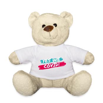 Yes We COVID! - Teddy Bear - white - Front