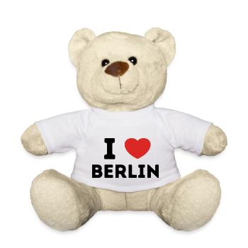 I Love with Heart Berlin - Teddy Bear - white - Front