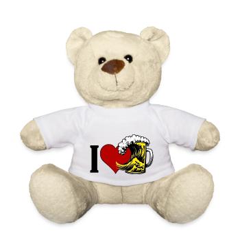 I Love Beer - Teddy - Weiß - Vorne