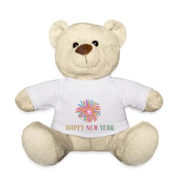 happy new year - Teddy Bear - white - Front