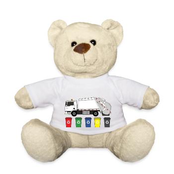 Garbage Truck Love Garbage Collection Child Boy I Gift - Teddy Bear - white - Front