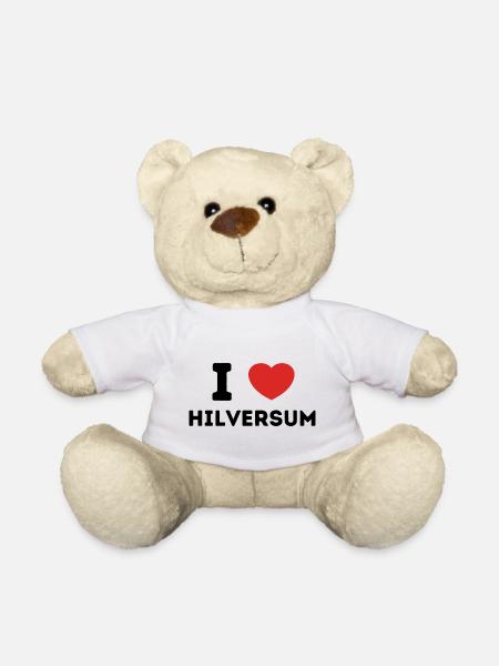 I Love Hilversum Netherlands - Teddy Bear - white
