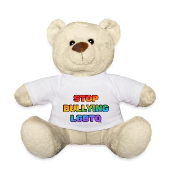 Arrêtez d’intimider les LGBTQ - Nounours - blanc - Devant