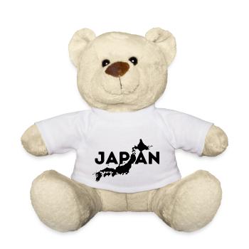 Japon carte géographique du pays - Nounours - blanc - Devant