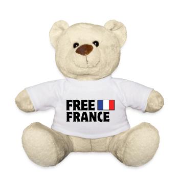 Frankreich, ich bin Franzose, es lebe Frankreich - Teddy - Weiß - Vorne