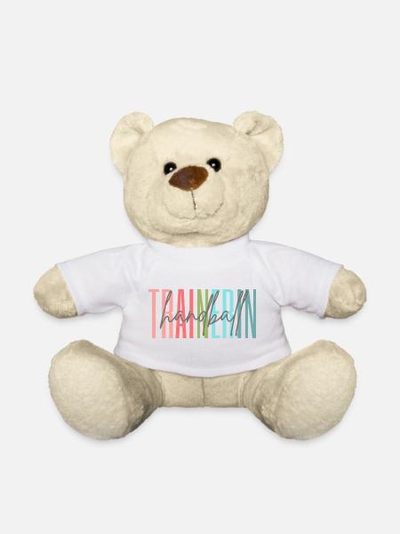 Trainerin Handball Handballtrainerin Geschenk - Teddy - Weiß