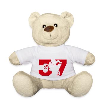 Moto 37 motard - Nounours - blanc - Devant