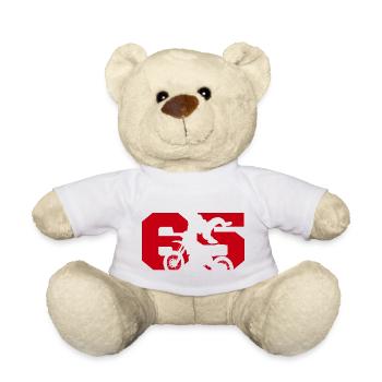 Moto 65 motard - Nounours - blanc - Devant