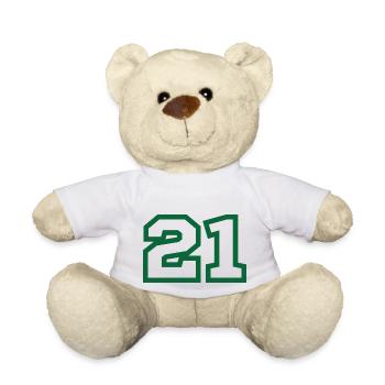 Numéro 21 sport vert - Nounours - blanc - Devant