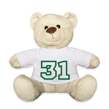 Nummer 31 grüner Sport - Teddy - Weiß - Vorne