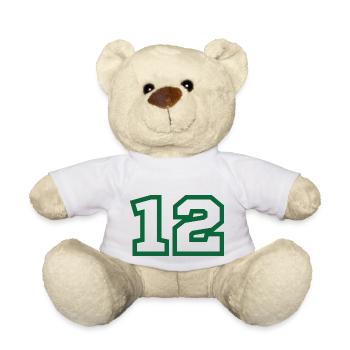 Numéro 12 sport vert - Nounours - blanc - Devant