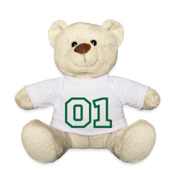 Nummer 1 grüner Sport - Teddy - Weiß - Vorne