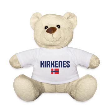 KIRKENES Norwegen Flagge - Teddy - Weiß - Vorne