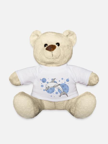 Dolphin - Teddy Bear - white