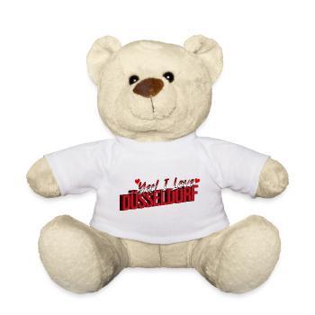 Yes! I Love Düsseldorf – Heimatliebe Design - Teddy - Weiß - Vorne