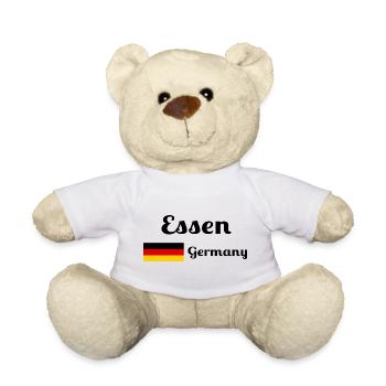 Essen Germany- Stylish prints - Teddy Bear - white - Front