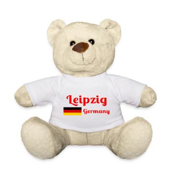 Leipzig, Germany- Stylish prints - Teddy Bear - white - Front